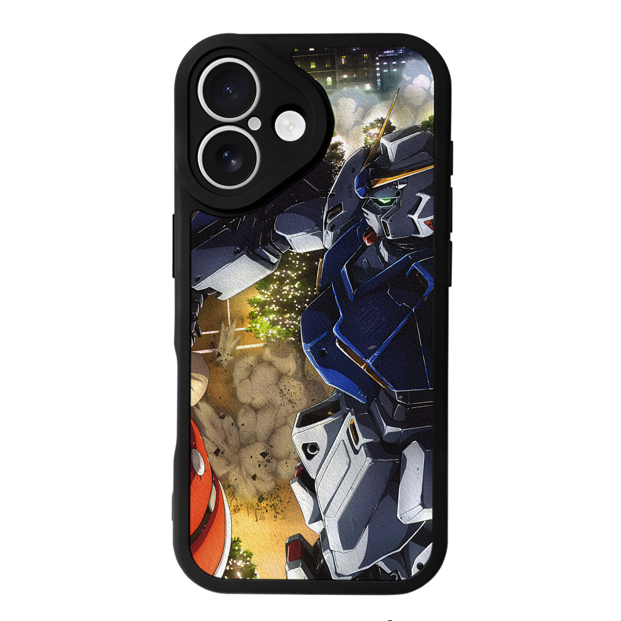 （画像用） 機動戦士ガンダム Mobile Suit Gundam 【iPhone 16シリーズ対応】シリコンスマホケース（レザー調） 材質：シリコン